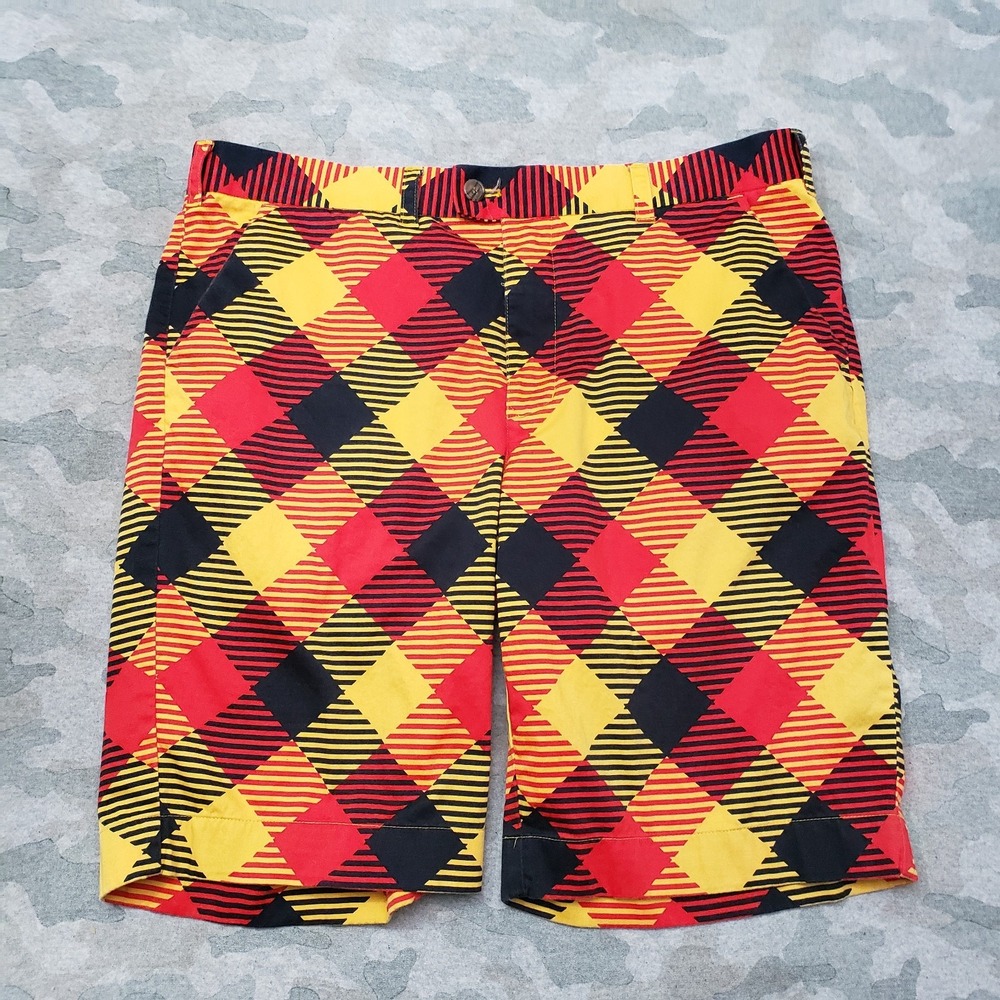 Loud Mouth Shorts Mens 38‎ Yellow Pockets Golf